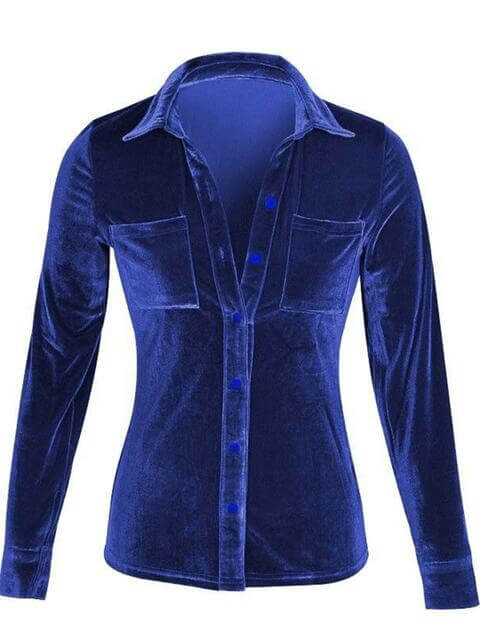 Button Up Collared Shirt with Breast Pockets - Dixie Hike & Style