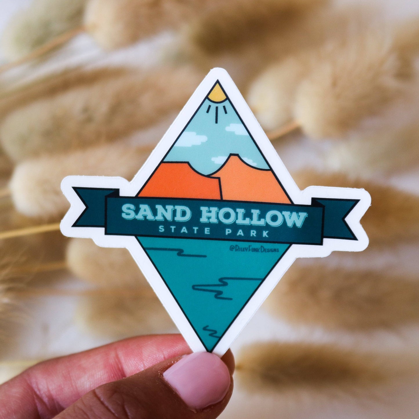 Sand Hollow State Park Diamond Clear Sticker - Dixie Hike & Style