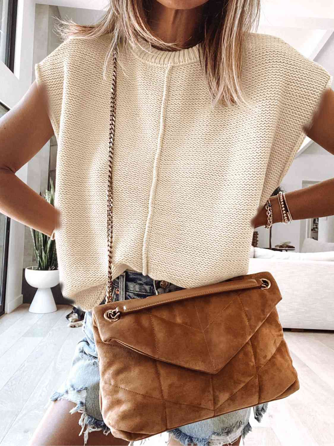 Cap Sleeve Sweater Vest - Dixie Hike & Style