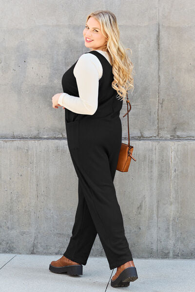 Double Take Full Size Sleeveless Straight Jumpsuit - Dixie Hike & Style