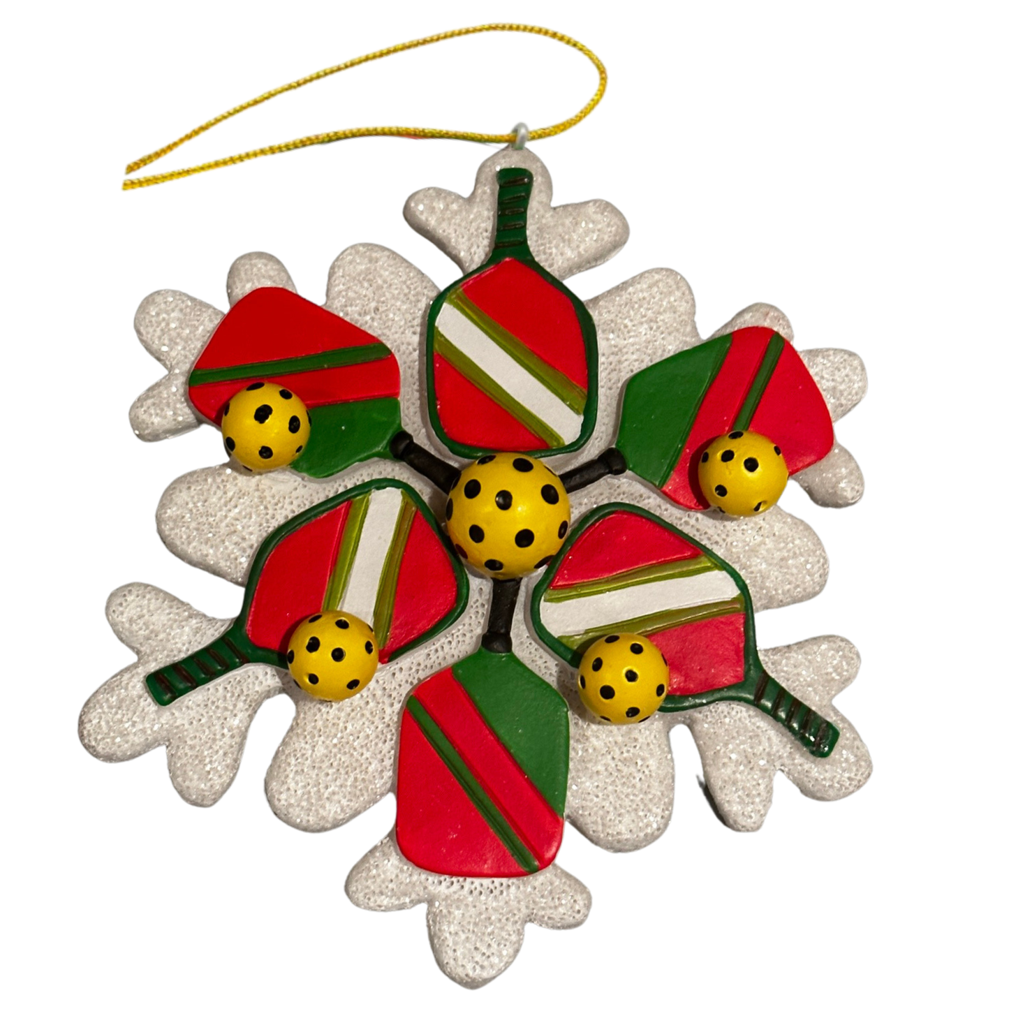 Pickleball Snowflake Christmas Ornament - Dixie Hike & Style