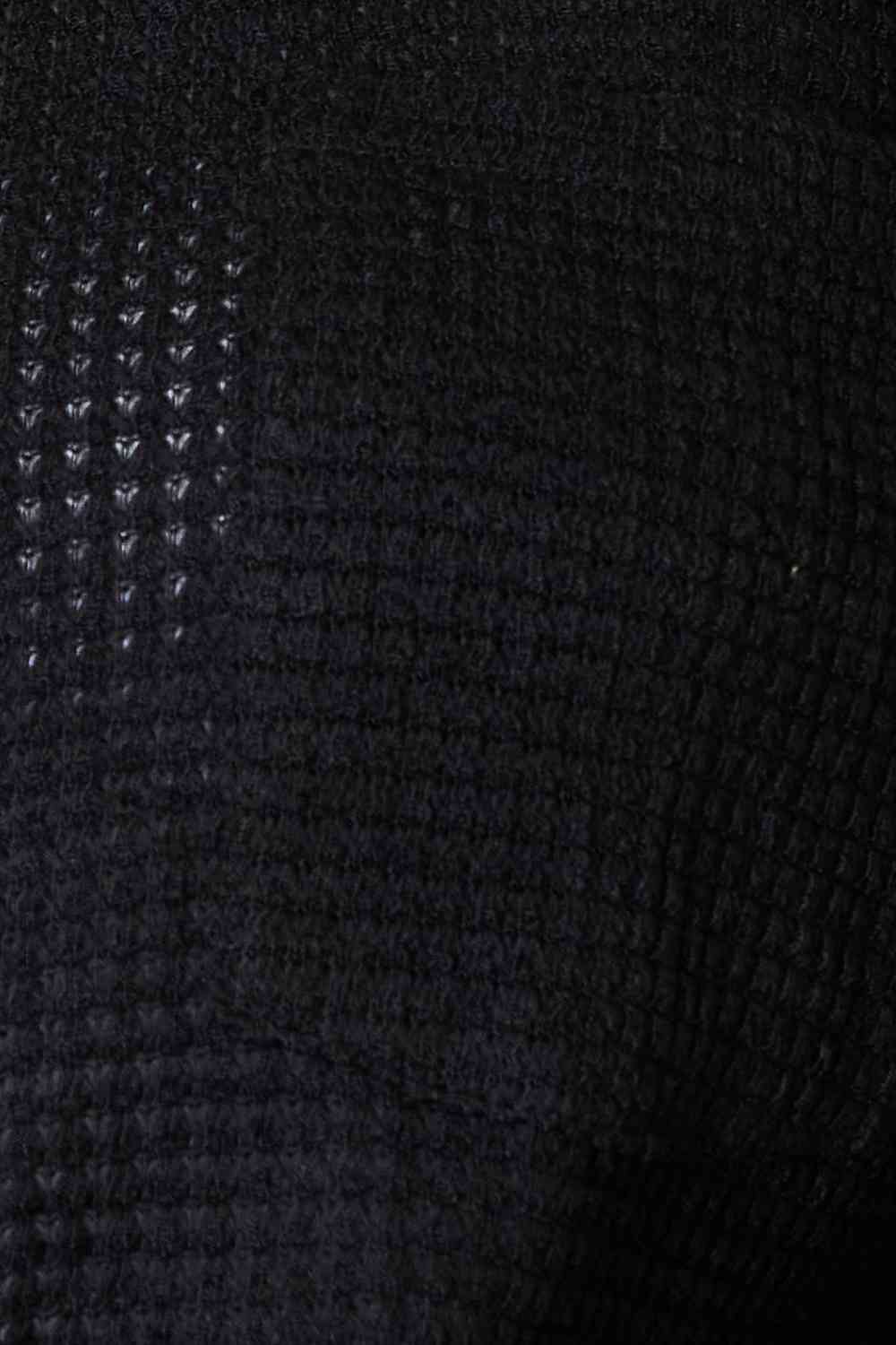 Double Take Waffle-Knit Collared Neck Dropped Shoulder Shirt - Dixie Hike & Style