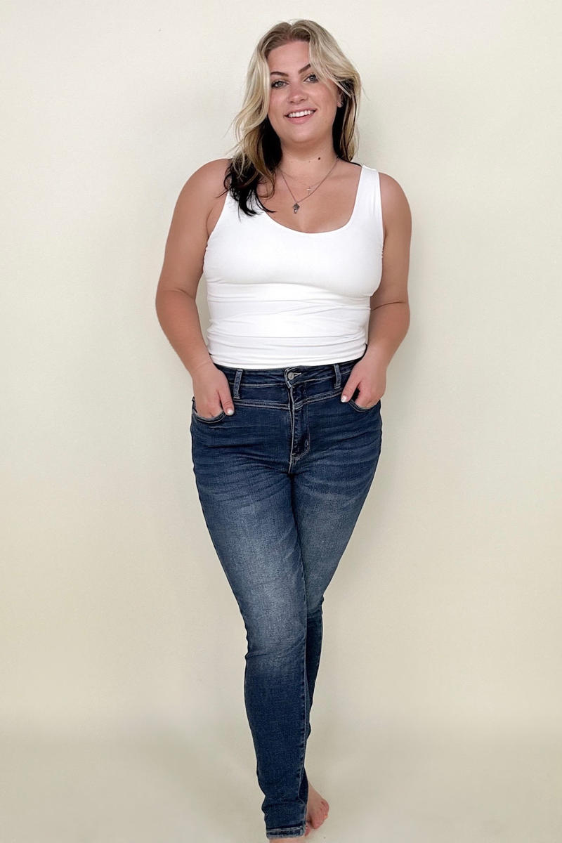 Judy Blue High Rise Front Yoke Skinny Jeans - Dixie Hike & Style