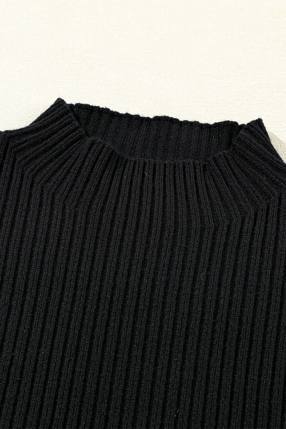 Black Patch Pocket Ribbed Knit Short Sleeve Sweater - Dixie Hike & Style