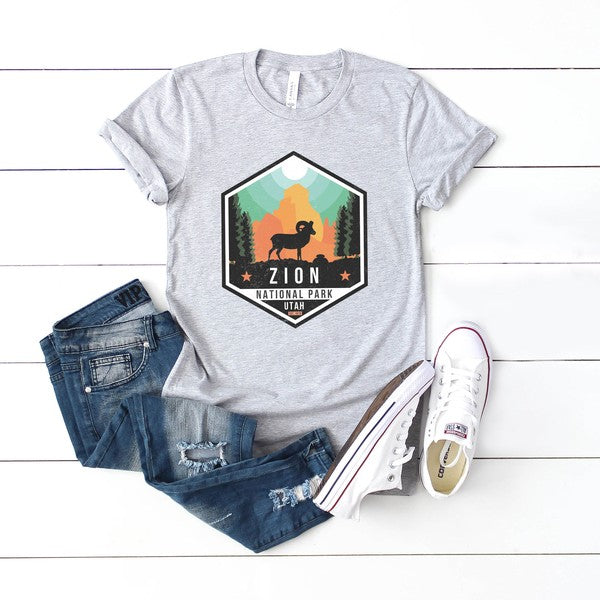 Zion National Park Badge Short Sleeve Tee