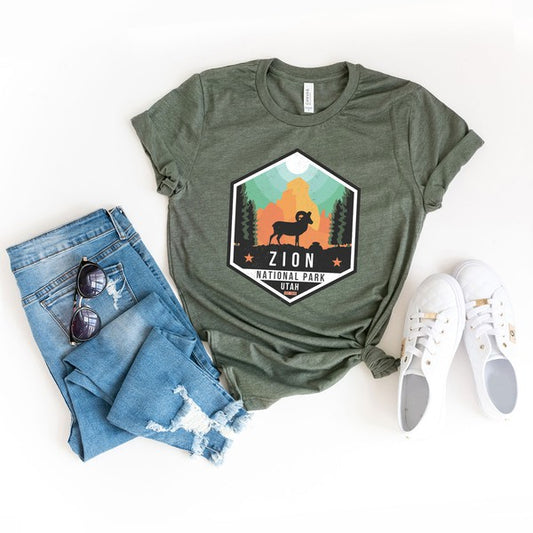 Zion National Park Badge Short Sleeve Tee