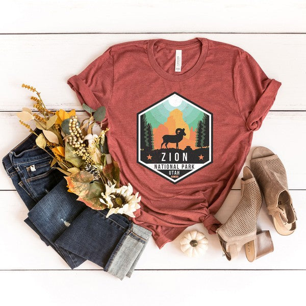 Zion National Park Badge Short Sleeve Tee