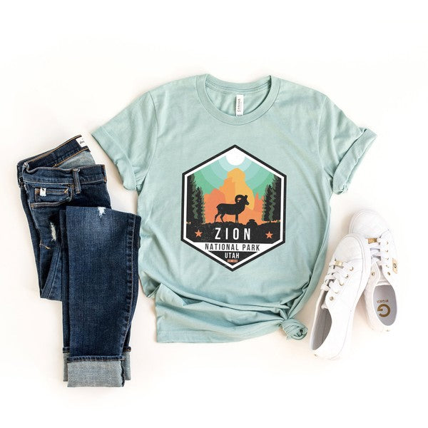 Zion National Park Badge Short Sleeve Tee