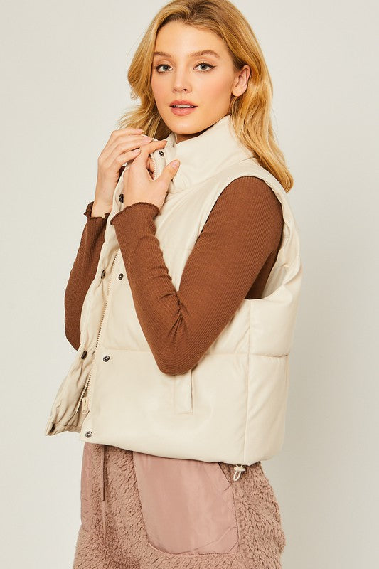 PU Padded Vest - Dixie Hike & Style