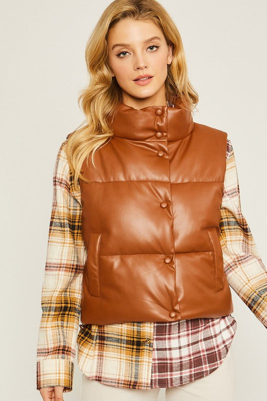 PU Padded Vest - Dixie Hike & Style