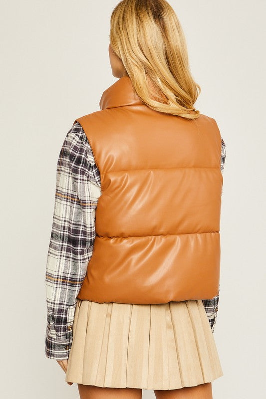 PU Padded Vest - Dixie Hike & Style