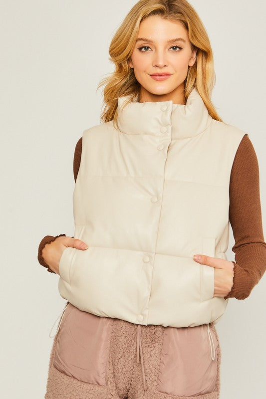 PU Padded Vest - Dixie Hike & Style