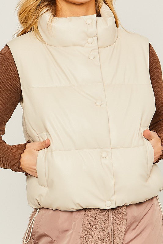 PU Padded Vest - Dixie Hike & Style