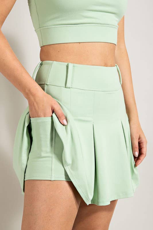 S157037 Butter Soft Pleat Golf Skort