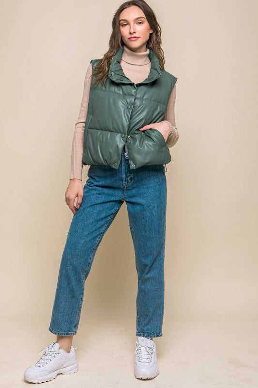 PU Padded Vest - Dixie Hike & Style