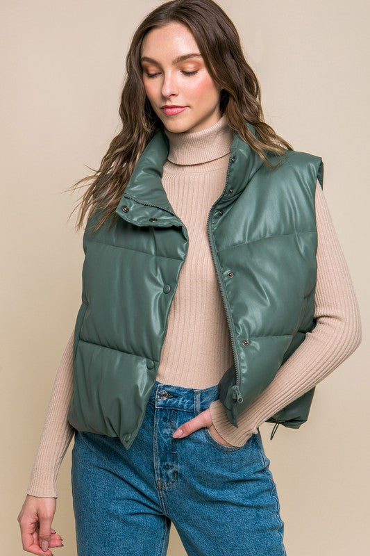 PU Padded Vest - Dixie Hike & Style