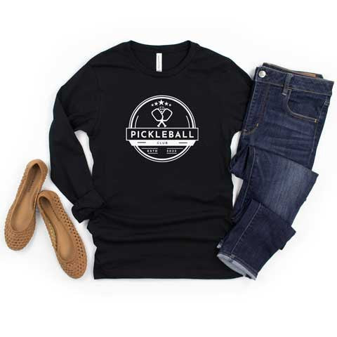 Pickle Ball Club Long Sleeve Graphic Tee - Dixie Hike & Style