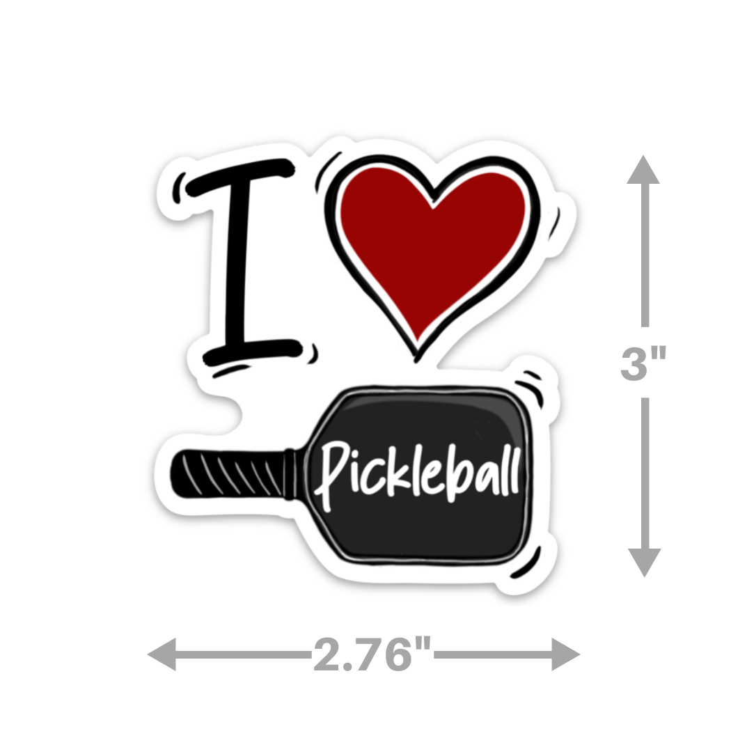 I love Pickleball - Sticker - Dixie Hike & Style