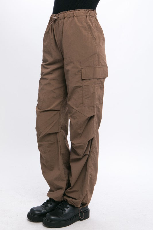 Loose Fit Parachute Cargo Pants - Dixie Hike & Style