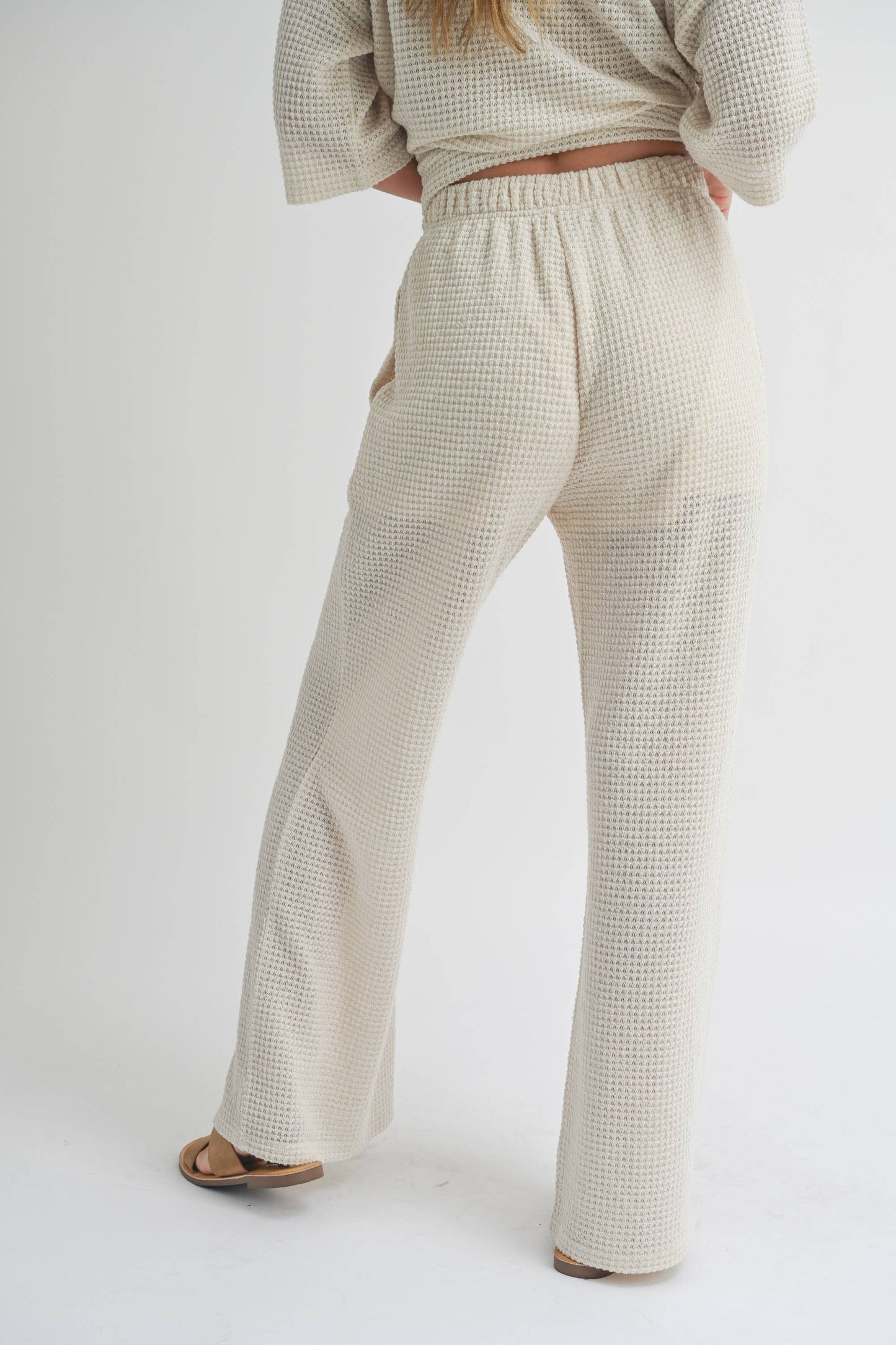 P3421ST WAFFLED FABRIC KNITTED PANTS