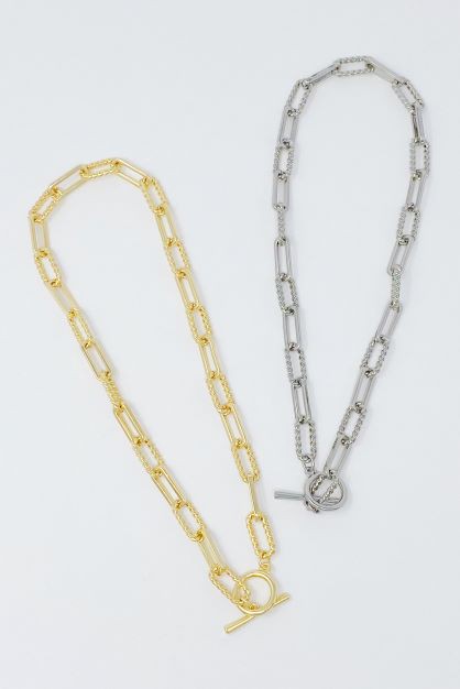 Toggle Chain Link Necklace - Dixie Hike & Style