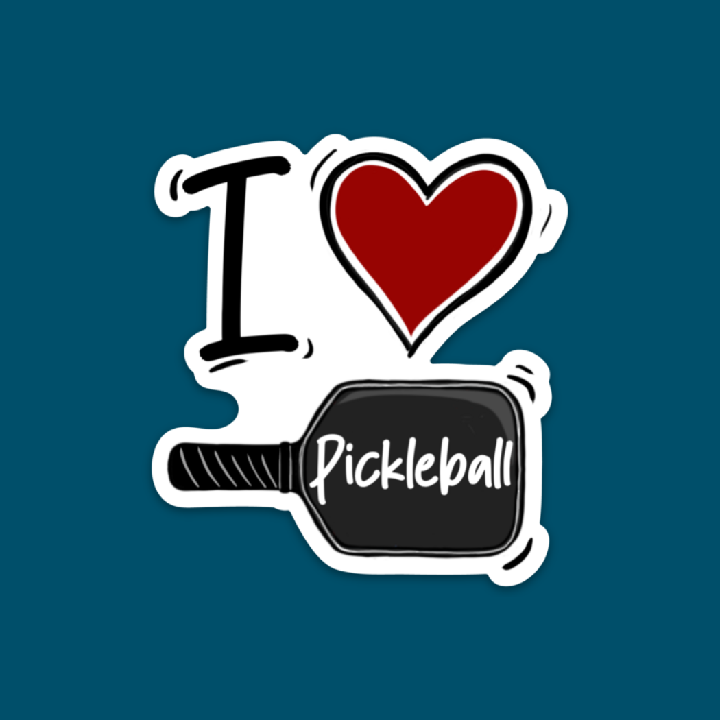 I love Pickleball - Sticker - Dixie Hike & Style