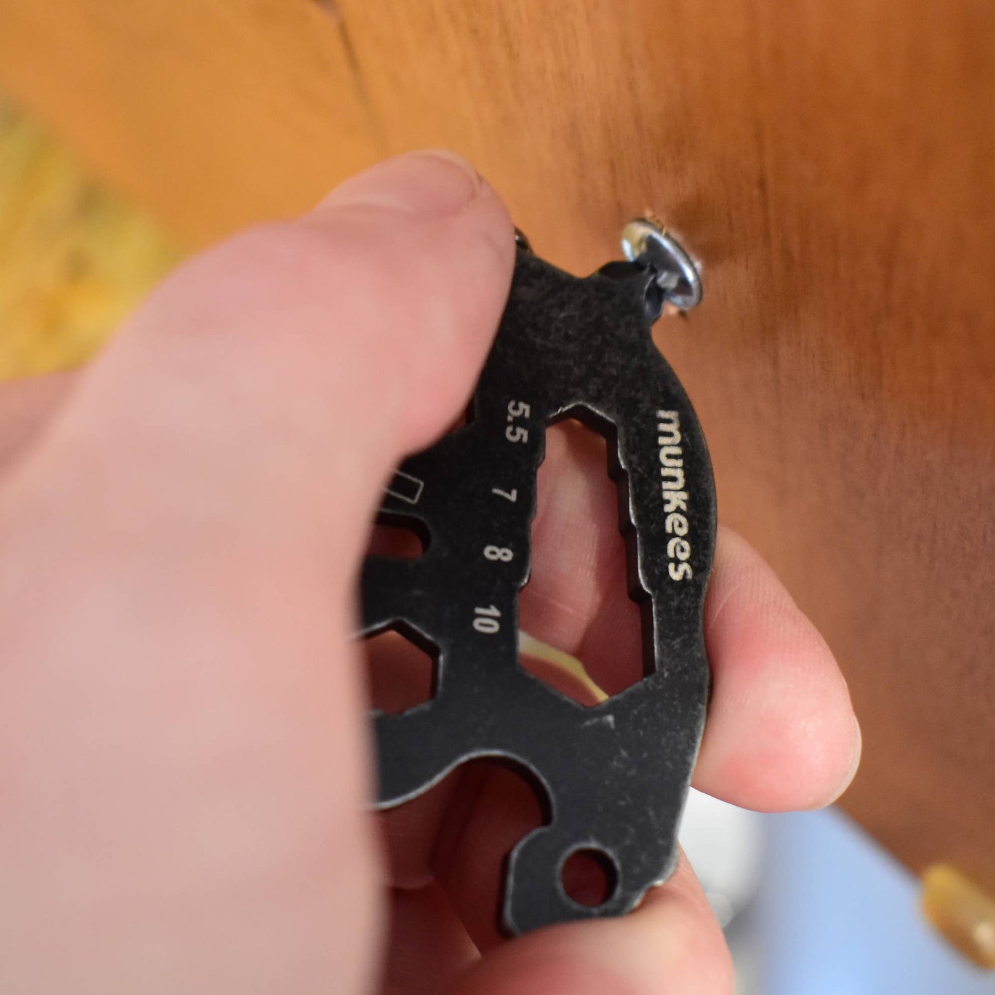 Munkees Black Bear Card Tool Keychain