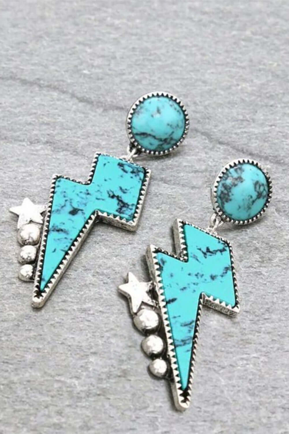 Green Lightning Turquoise Earrings - Dixie Hike & Style