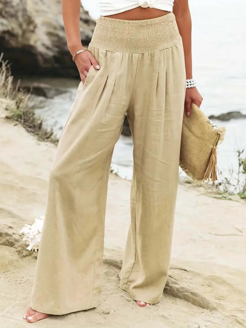 Boho Chic High-Waist Breezy Pants - Dixie Hike & Style