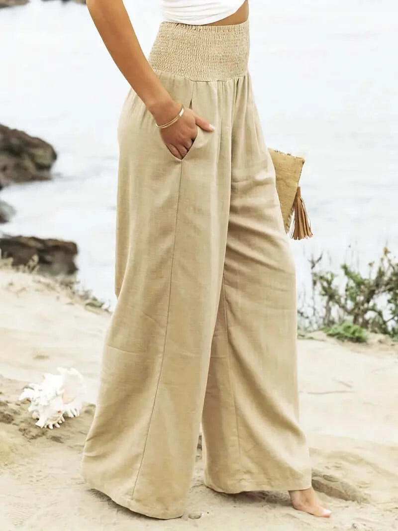 Boho Chic High-Waist Breezy Pants - Dixie Hike & Style