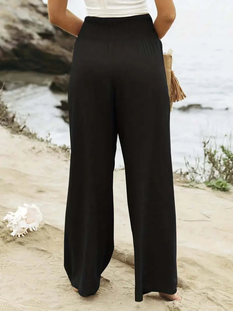 Boho Chic High-Waist Breezy Pants - Dixie Hike & Style