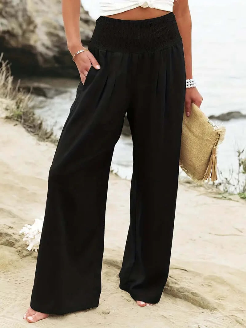 Boho Chic High-Waist Breezy Pants - Dixie Hike & Style