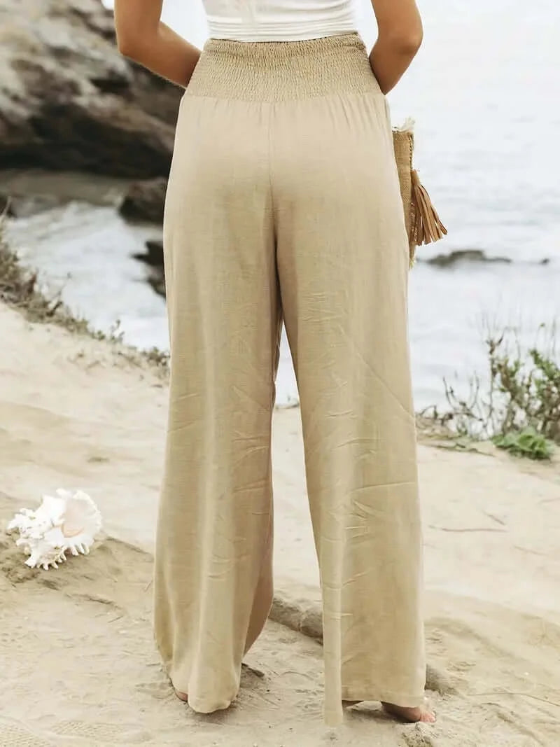 Boho Chic High-Waist Breezy Pants - Dixie Hike & Style