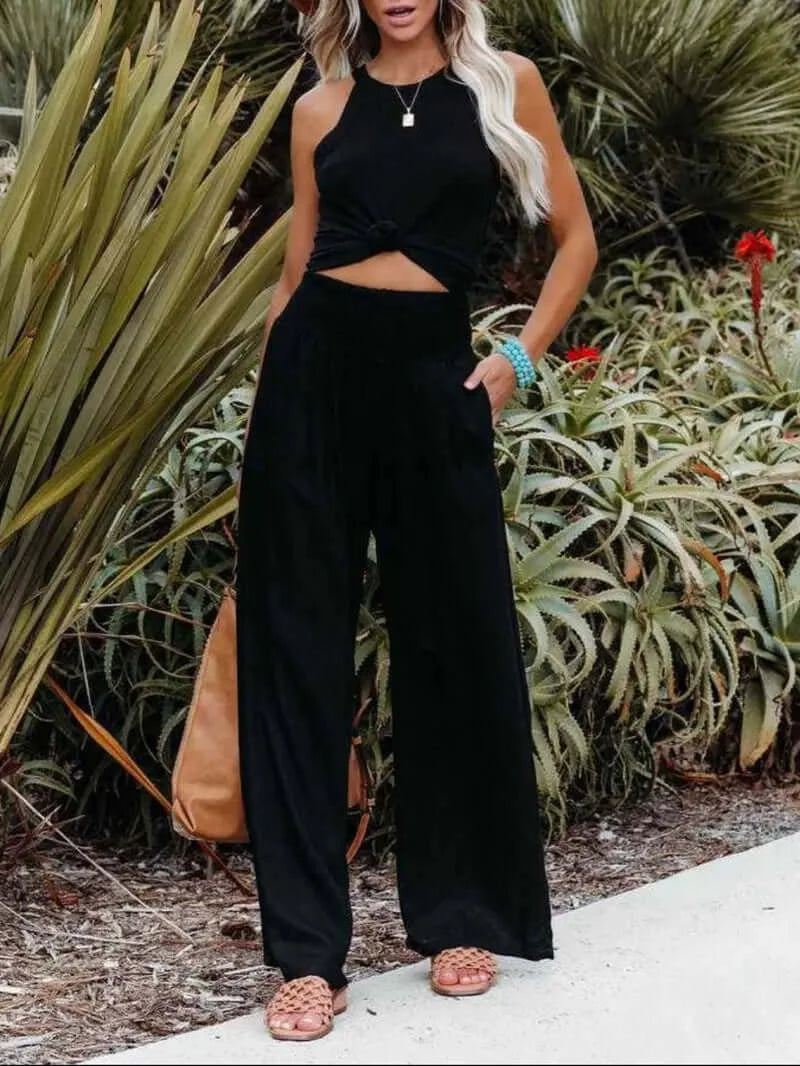 Boho Chic High-Waist Breezy Pants - Dixie Hike & Style