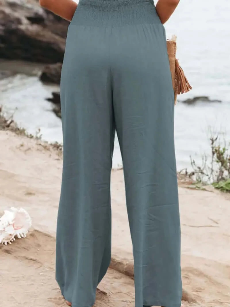 Boho Chic High-Waist Breezy Pants - Dixie Hike & Style