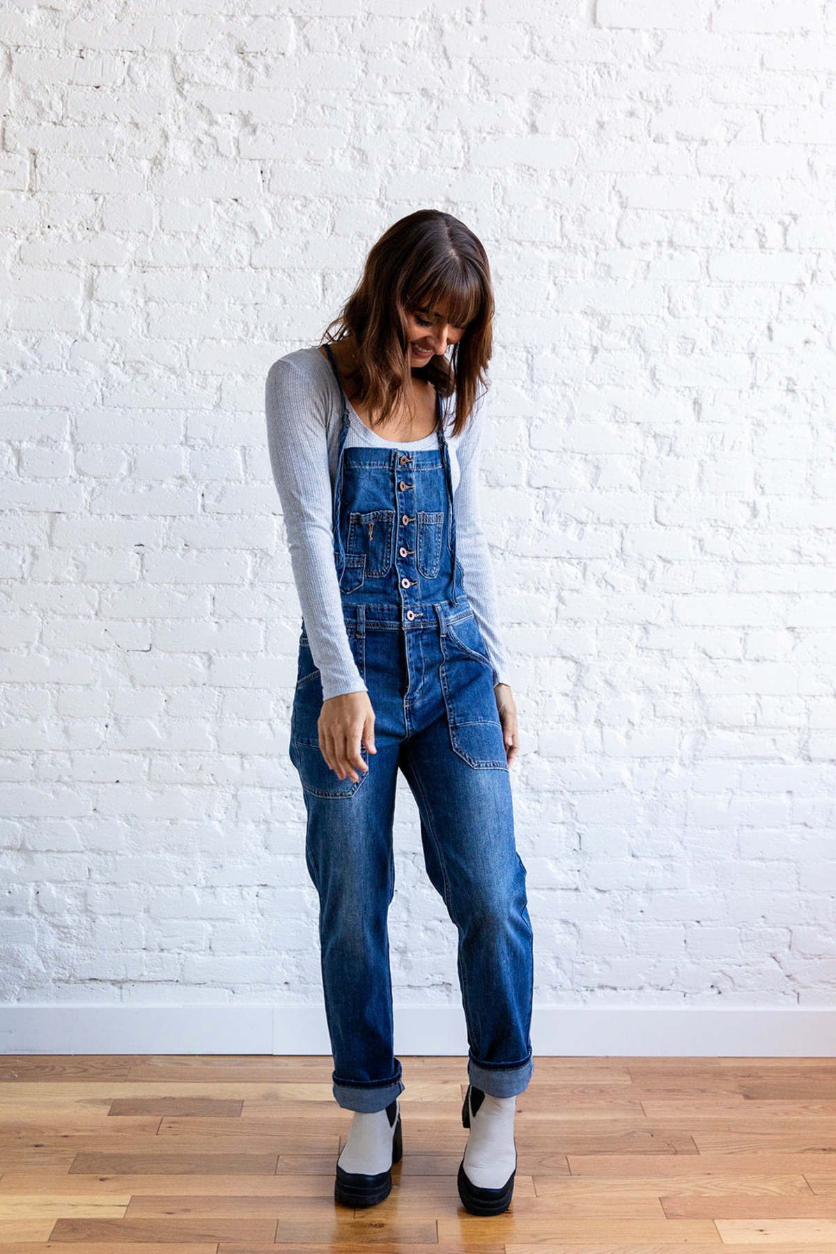 Miou Muse Baby Doll Denim Overalls - Dixie Hike & Style