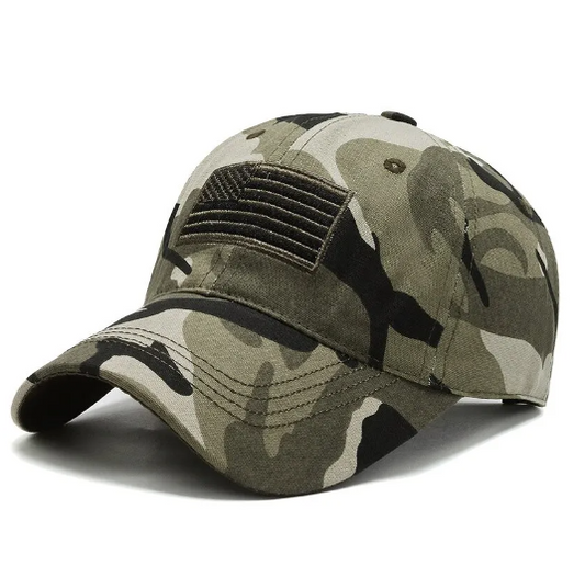 Tactical Flag Baseball Cap - Unisex Military-Inspired Adjustable Snapback Sun Hat