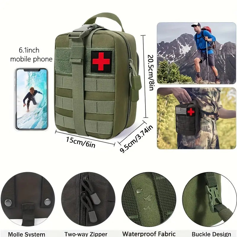 Wild West Outdoor Survival Medical Bag for Camping & Hunting - Dixie Hike & Style