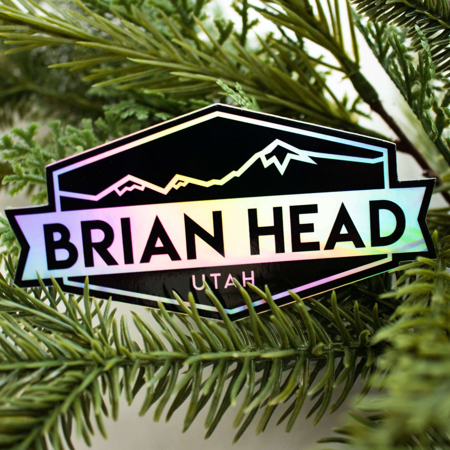 Brian Head Utah Holographic Sticker - Dixie Hike & Style