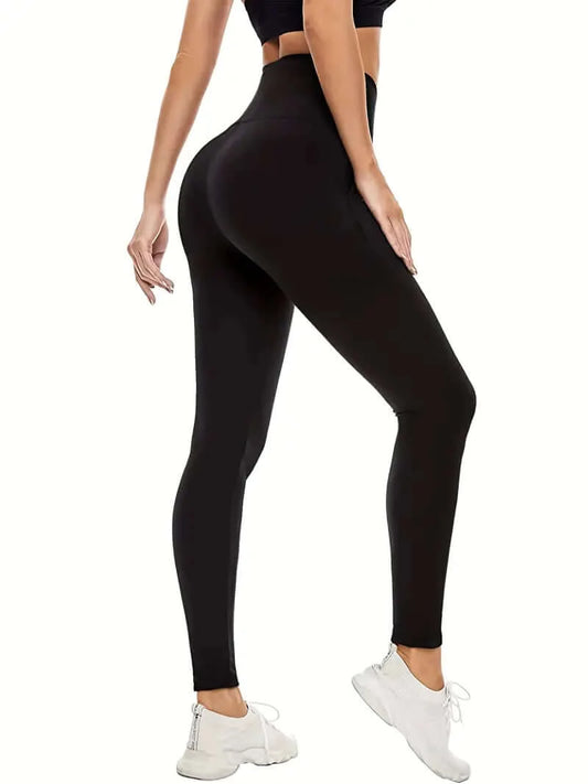 Black High Waisted Leggings With Pockets with Tummy Control - Dixie Hike & Style