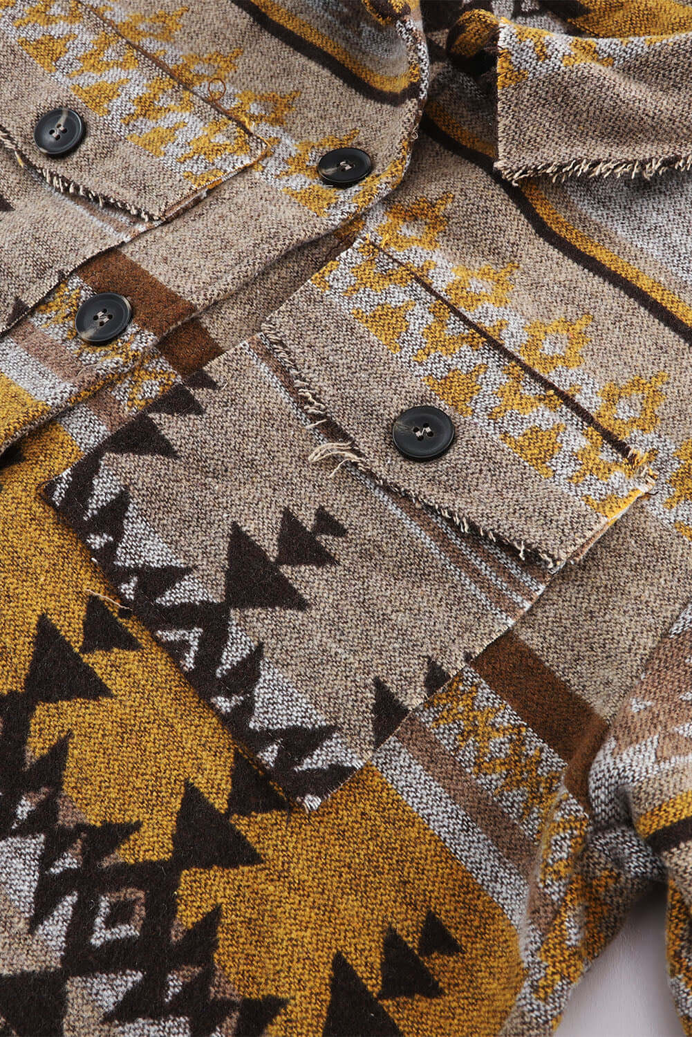 Brown Western Aztec Print Jacket - Dixie Hike & Style