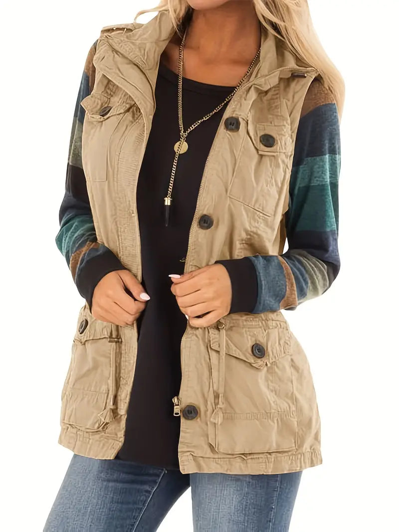 Timeless Corduroy Pocket Vest: Women's All-Season Waistcoat - Dixie Hike & Style