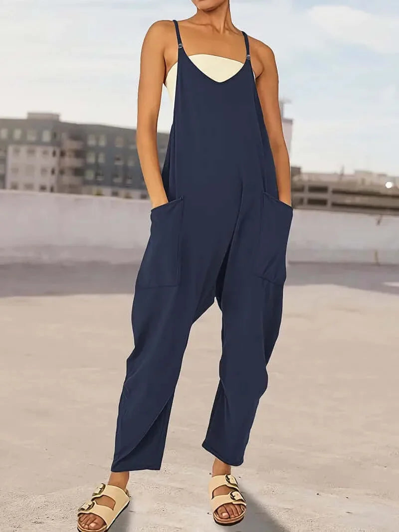 Solid Cami Jumpsuit - Comfort & Style | Dixie Hike - Dixie Hike & Style