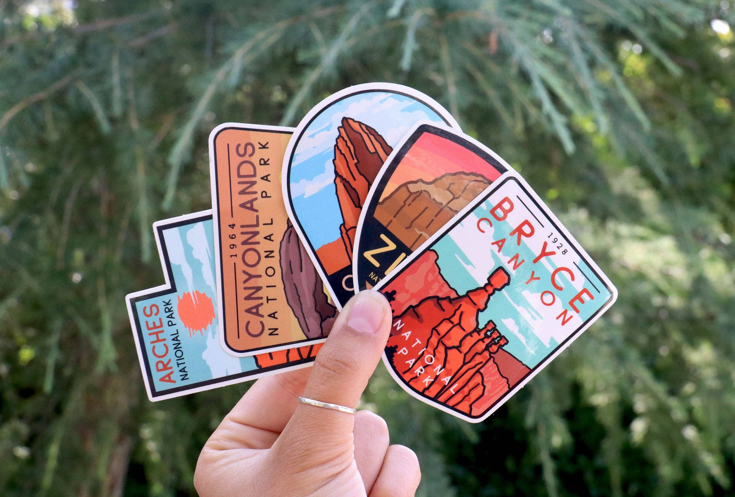 The Mighty 5, Utah's National Parks - Sticker Pack - Dixie Hike & Style