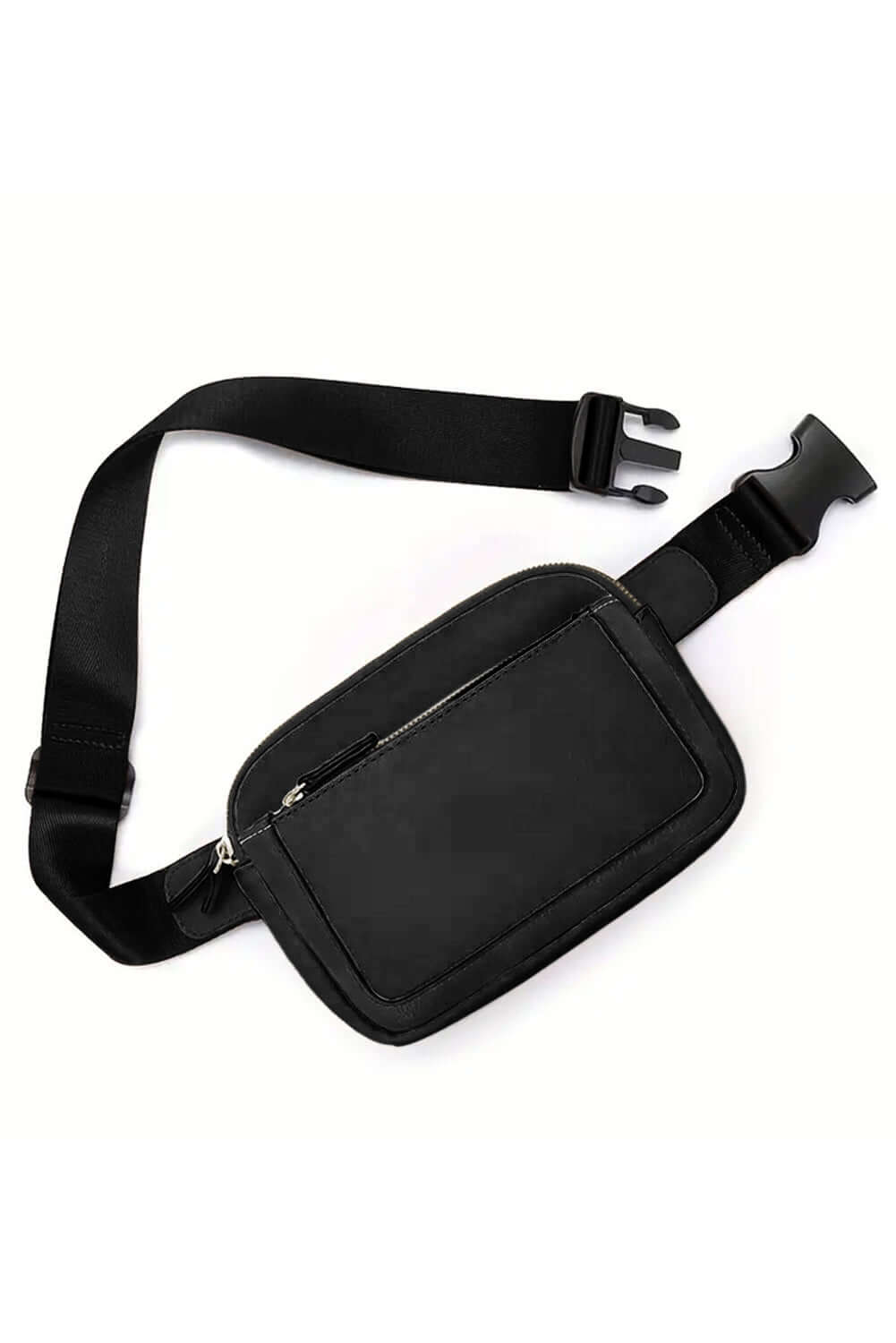 Black Minimalist Multi-zipped Crossbody Bag - Dixie Hike & Style