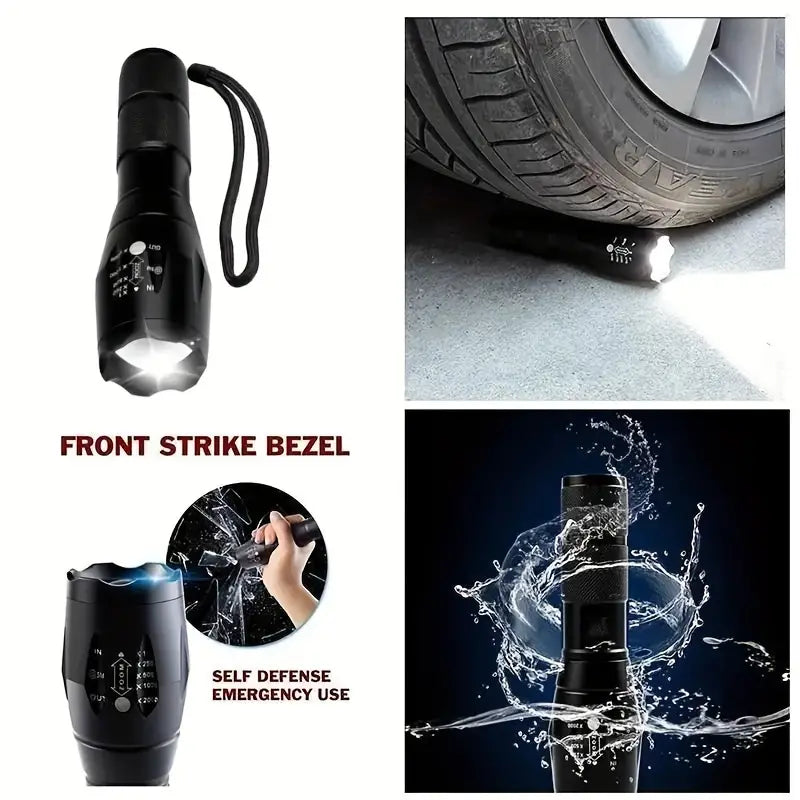 Wild West Zoomable Waterproof Tactical LED Flashlight - Dixie Hike & Style