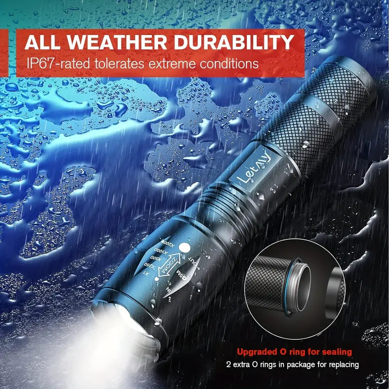 Wild West Zoomable Waterproof Tactical LED Flashlight - Dixie Hike & Style