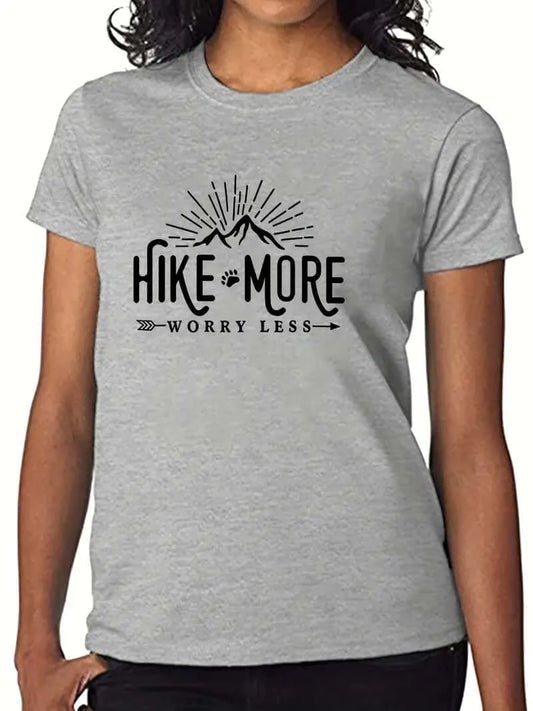 Hike More' Crewneck T-Shirt for Active Women - Dixie Hike & Style