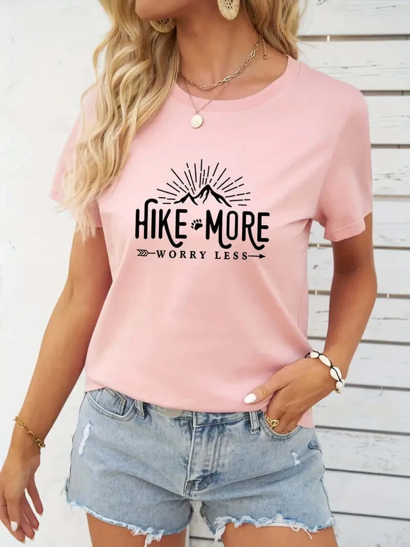 Hike More' Crewneck T-Shirt for Active Women - Dixie Hike & Style