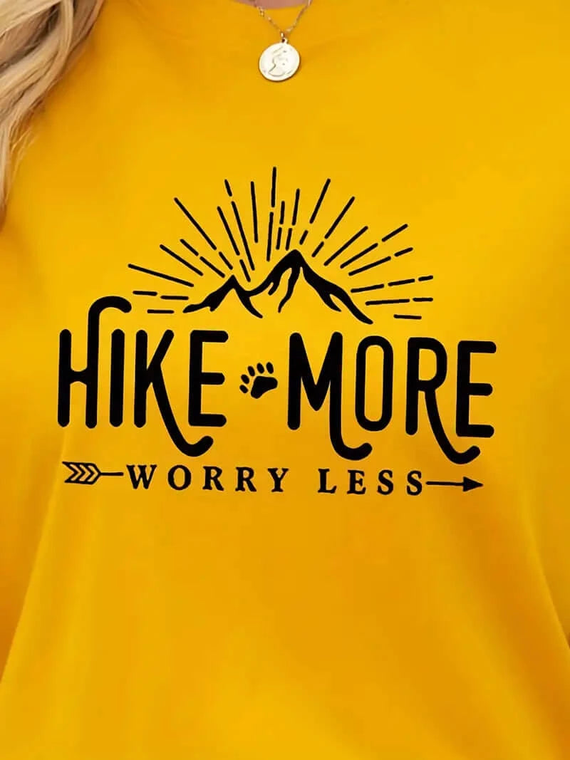 Hike More' Crewneck T-Shirt for Active Women - Dixie Hike & Style